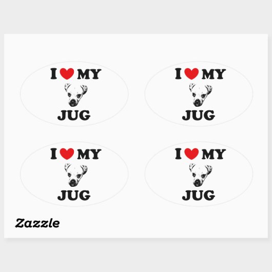 jug hond ovale sticker (Vel)
