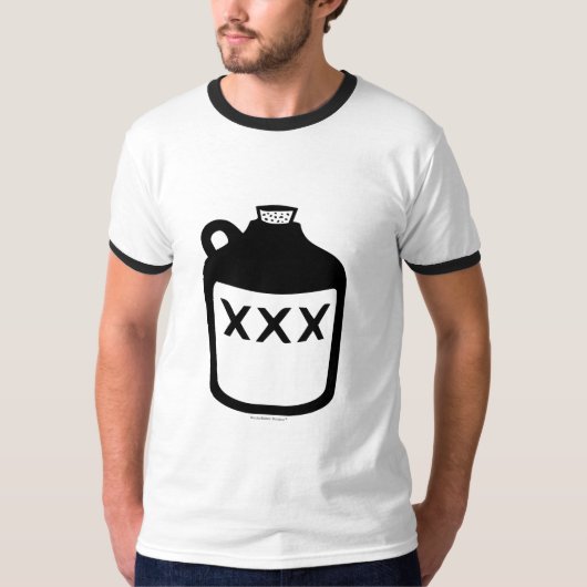 Jug of Moonshine - Zwart T-shirt (Voorkant)