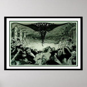 Jugend Art Nouveau "Panik" Poster 16 x 20