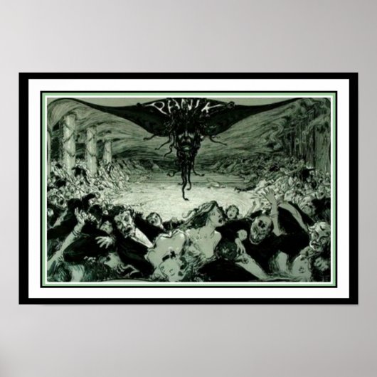 Jugend Art Nouveau "Panik" Poster 16 x 20 (Voorkant)