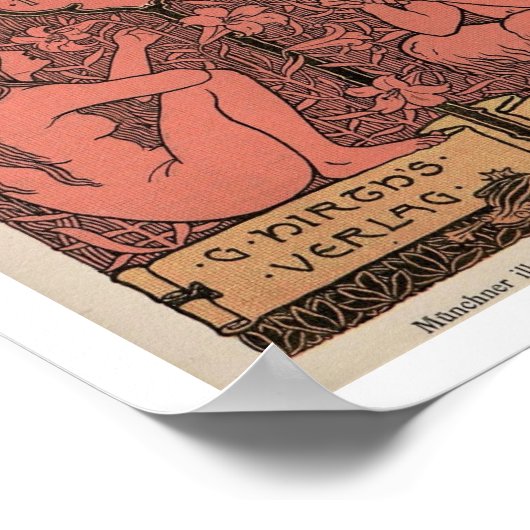 Jugend, Youth, German Magazine, 1800s Poster (Hoek)