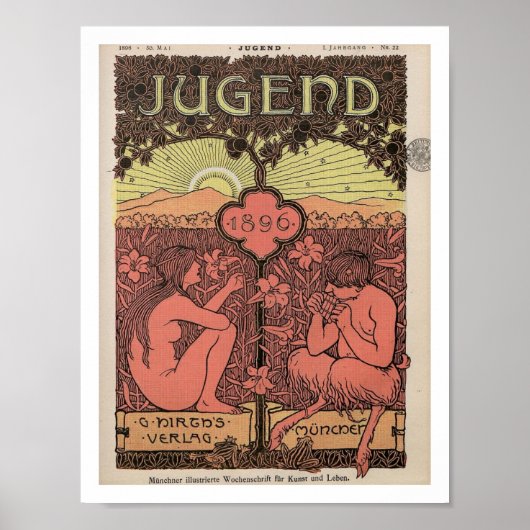 Jugend, Youth, German Magazine, 1800s Poster (Voorkant)