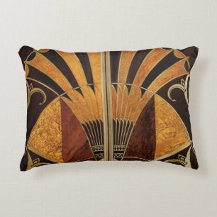 Jugendstil, art deco, vintage, multi houten accent kussen