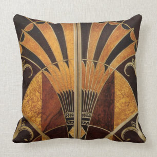 Jugendstil, art deco, vintage, multi houten kussen