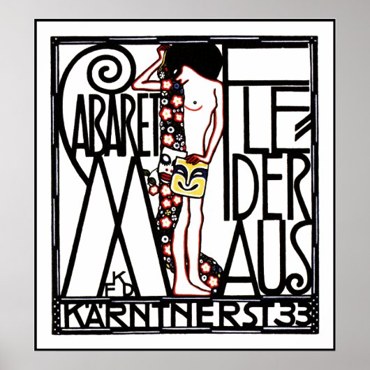 Jugendstil - Art Nouveau Poster: Cabaret Fledermas Poster (Voorkant)