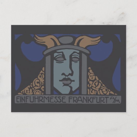Jugendstille Einfuhrmesse 1919 Frankfurt am Main Briefkaart (Voorkant)