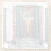 Jugenstil Door Glazen Onderzetter (Achterkant)