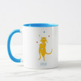 Juggable Cartoon Cat Personalized Jugglers Mok
