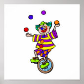 Juggable Unicycle Clown Poster (Voorkant)