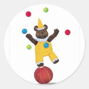 Juggle Teddy Bear Stickers