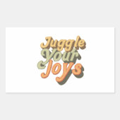 Juggle Your Joys Rechthoekige Sticker (Voorkant)