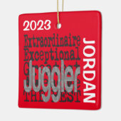 Juggler Extraordinaire CUSTOM Keramisch Ornament (Links)