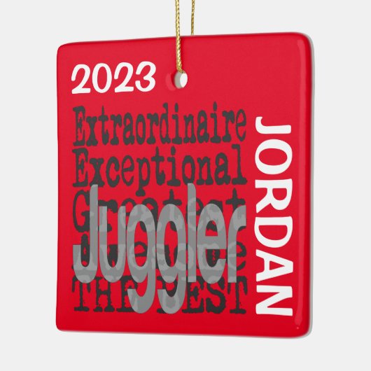 Juggler Extraordinaire CUSTOM Keramisch Ornament (Links)