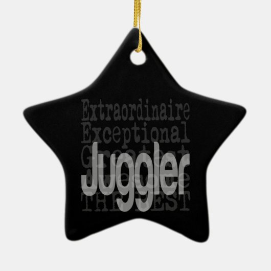 Juggler Extraordinaire keramische versiering Keramisch Ornament (Achterkant)