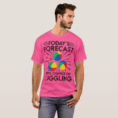 Juggler Forecast 100 Chance Of Juggling T-shirt (Voorkant volledig)