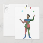 Juggler -  illustratie briefkaart (Voorkant / Achterkant)