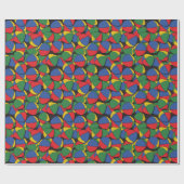 Juggler Juggling Ballen Patroon Verjaardag Cadeaupapier (Vlak)