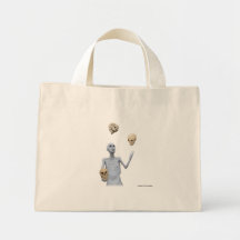 Juggler Juggling Skulls Fantasy Art Canvas tas