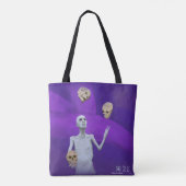 Juggler Juggling Skulls Fantasy Art Graphic Tas (Achterkant)