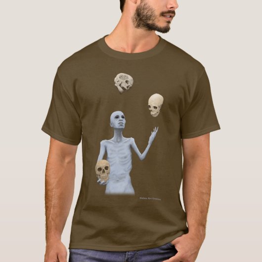 Juggler Juggling Skulls Fantasy Shirt (Voorkant)
