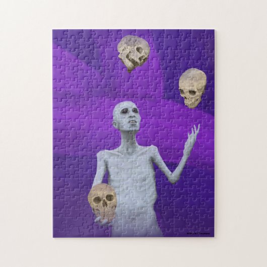 Juggler Juggling Skulls Medium Fantasy Art Puzzle Legpuzzel (Verticaal)