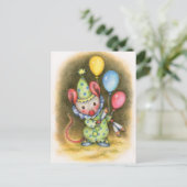 Juggler van de Clown van de Muis van het circus Briefkaart (Staand voorkant)