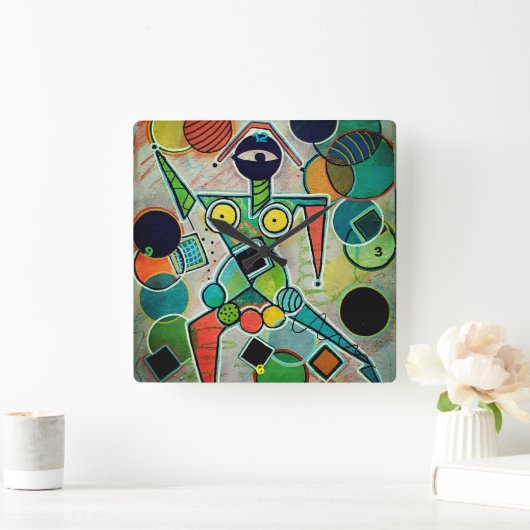 "Juggler" Wall Clock Vierkante Klok (Huis)