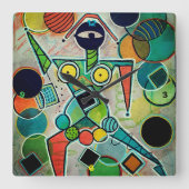 "Juggler" Wall Clock Vierkante Klok (Voorkant)