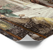 Jugglers die in het gerechtshof van een Mandarijns Poster (Hoek)