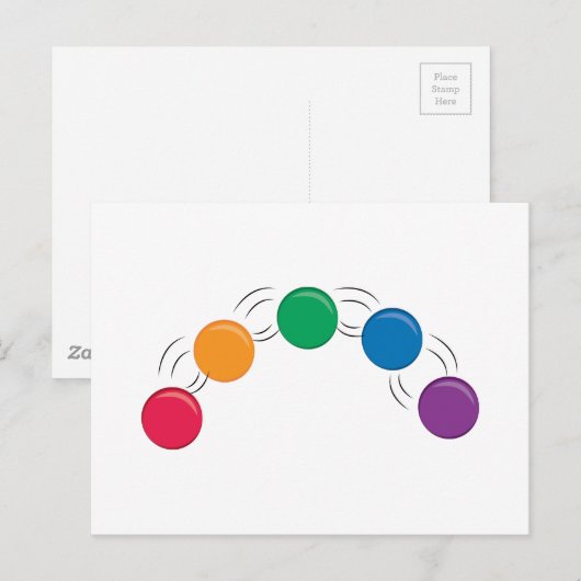 Juggling Balls Briefkaart (Voorkant / Achterkant)