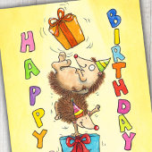 Juggling Birthday Hedeegel Briefkaart