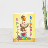 Juggling Birthday Hedégels Greeting Bedankkaart (Voorkant)