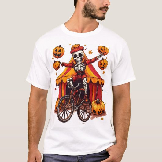 Juggling Bones � Grappige Circus Schedel T-shirt (Voorkant)