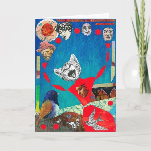 Juggling Cat Wenskaart Kaart (Voorkant)