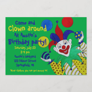 Juggling Clown Birthday Kaart