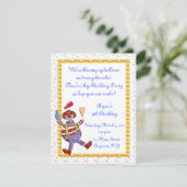 Juggling Clown Birthday Uitnodiging (Staand voorkant)