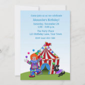 Juggling Clown, Circus Tent, Birthday Party Kaart (Voorkant)