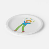 Juggling Clown Papieren Bordje (Gekanteld)
