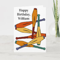 Juggling Clubs Aangepast bericht Gepersonaliseerd