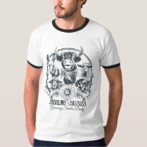 Juggling Daisies Boerderij Fam Mannen shirt