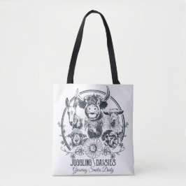 Juggling Daisies Boerderij Familie dubbelzijdig Tote Bag