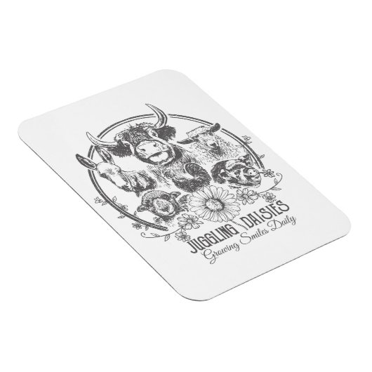 Juggling Daisies Boerderij Family Maganet Magneet (Rechterzijde)