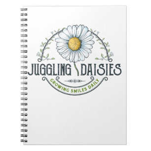 Juggling Daisies Logo-laptop Notitieboek