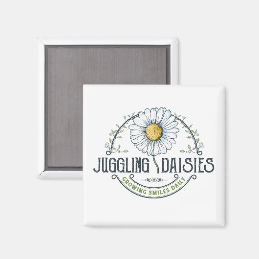 Juggling Daisies Logo Magnet (Voorkant / Achterkant)
