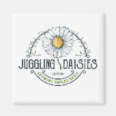 Juggling Daisies Logo Magnet (Voorkant)