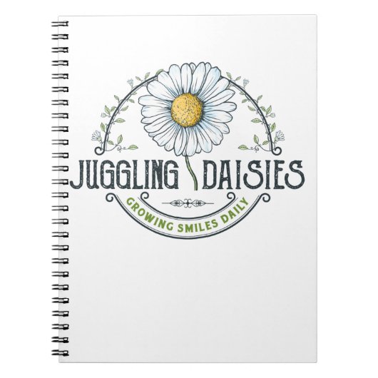 Juggling Daisies Logo Notitieboek (Voorkant)