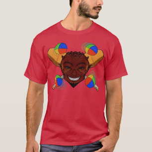 Juggling Duivel geen onderschrift T-shirt