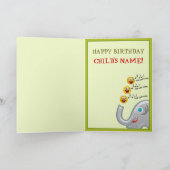 Juggling Elephant (Kaart van de jongen) Kaart (Binnen)