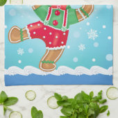Juggling Gingerbrood Man Kitchen Towel Theedoek (Gevouwen)