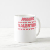 Juggling Is My Valentine Valentines Day Funny Jugg Koffiemok (Voorkant rechts)